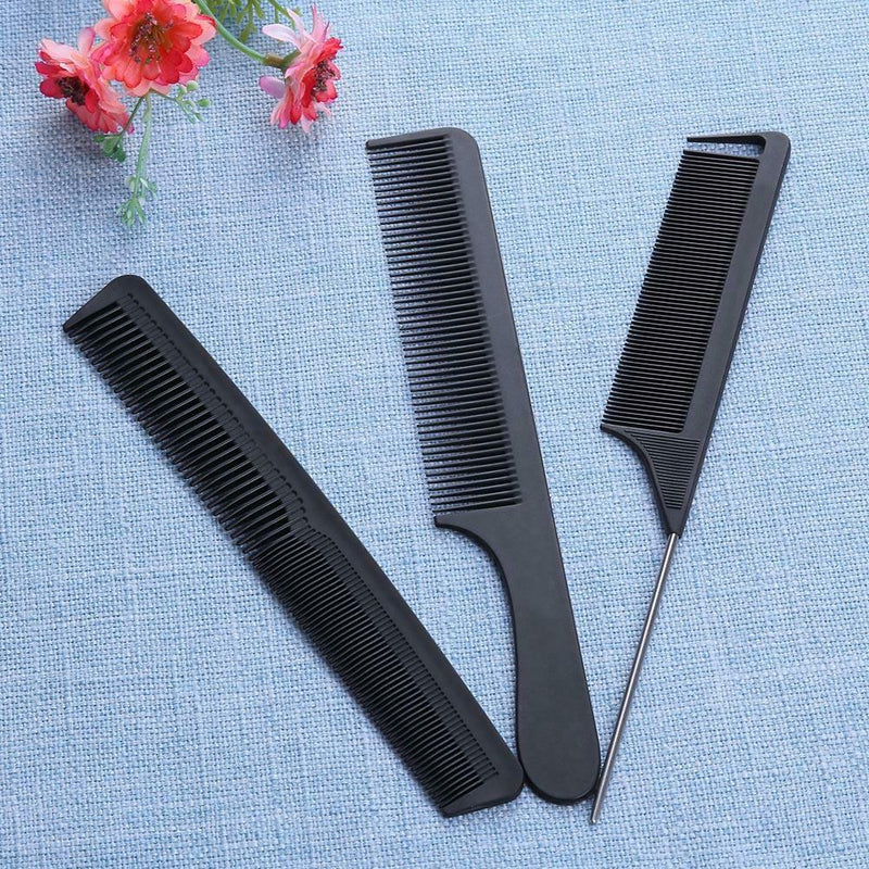 3pcs/Set Anti-Static Carbon Comb Professional Beauty Salon Styling Comb A