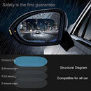 Car Rearview Mirror Anti Fog Membrane Rainproof Window Clear Film with Kit