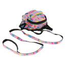 Small Dog Self Mini Carrier Back Pack Pocket Saddle Bags w/ Training Lead Leash