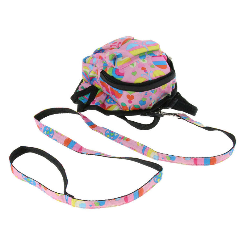 Small Dog Self Mini Carrier Back Pack Pocket Saddle Bags w/ Training Lead Leash