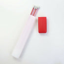 16 Inch Plastic Knitting Needle Crochet Hook Holder Storage Tube Case Red
