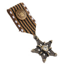 Steampunk Star Pendant Brooch Pin Medal Brooch Pin Metal Collar Tips for Men