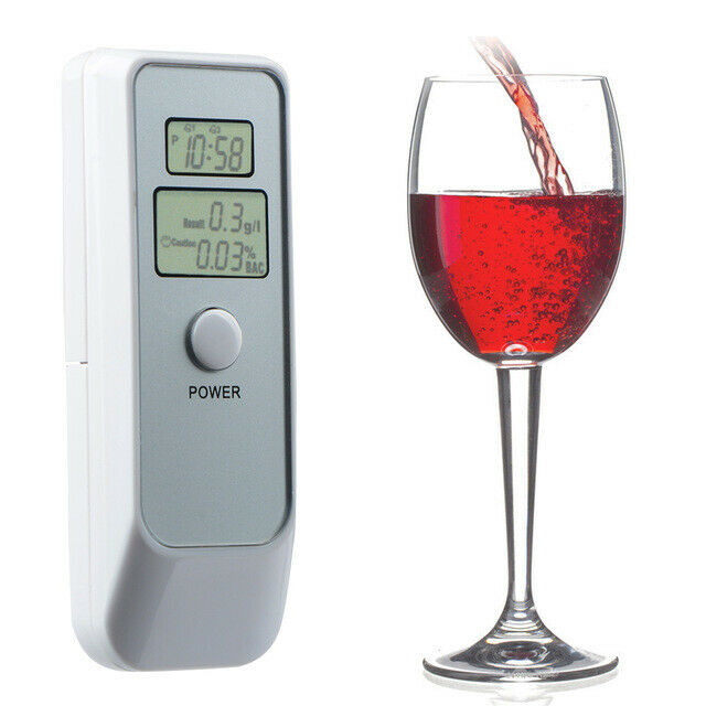 Profesional Digital Breath Alcohol Tester Breathalyzer Alcotester With Cloc W3B4