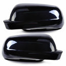 1 Pair Black Right + Left Rearview Wing Mirror Cover Case Cap For Golf Mk4