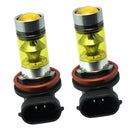 2x Aluminum Alloy Housing H11 H8 H9 20LED Daytime Fog Driving Light Yellow