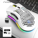 BM600 2.4GHz Rechargeable 1600DPI Adjustable Gamer Wireless Mouse (White) A