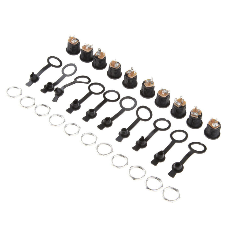 10Pcs DC-022 5.5-2.1 / 5.5 x 2.1mm DC Power Socket DC Connector Mounting