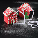 4PCS Gingerbread House Mold Cookie Cutter Chocolate Bake Mould Christmas Gif NTE