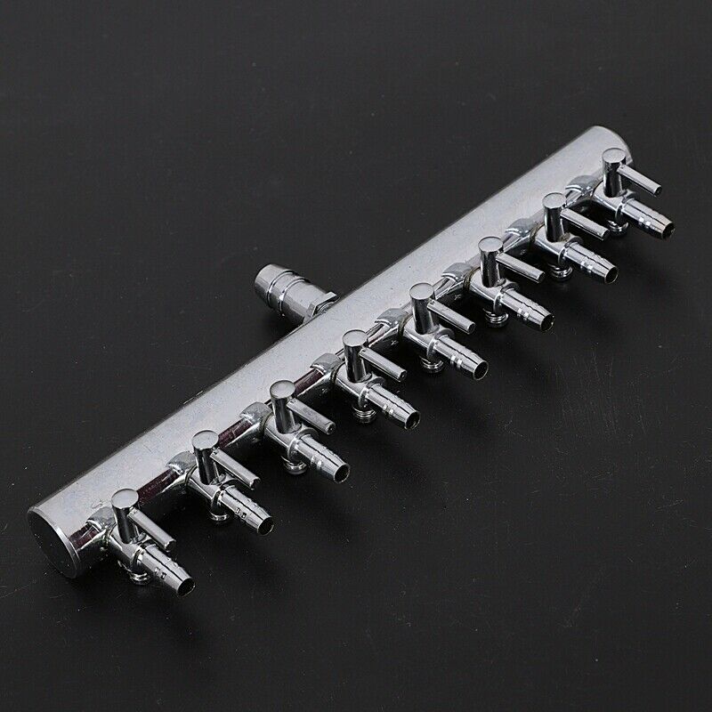 Aquarium 8Way Air Flow Splitter Lever Control Valve 3/8 Inch Tube Dia Z7T2