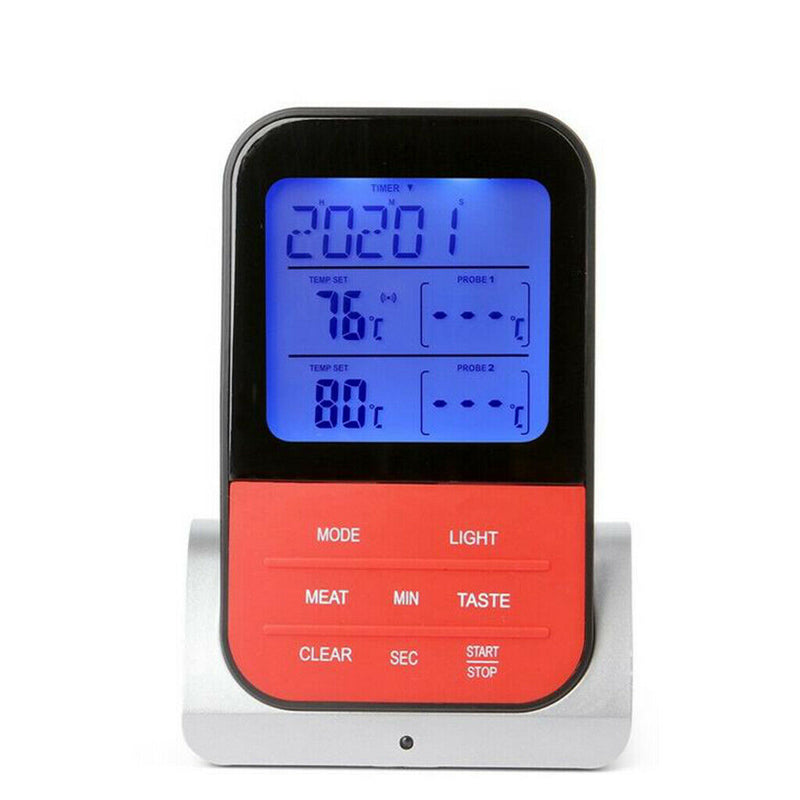 Wireless Meat BBQ Thermometer Digital Cooking Grill Thermometer with Dual Probes