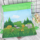 Jungle Animals Drawstring Bag Travel Storage Bag Backpacks Kids Birthday  OZ