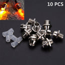 10Pcs 3MM Round Chrome Metal Plastic LED Lamp Light Emitting Diode Bezel Holder