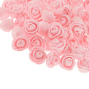 100xArtificial Rose Heads Bouquet Wedding Garden Dark Pink PE Flower Decor