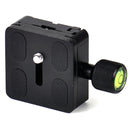 Aluminum 50mm Camera QR Quick Release Plate Clamp fr Ball Head Monopod Tripod Hf