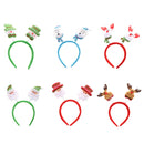 6 Pieces Christmas Headbands - Funny Reindeer Snowman Head Boppers for kids