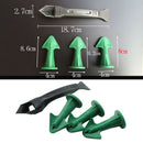 4Pcs Reusable Caulk Plastic Nozzles & Scraper Set Sealing Caulking Kits Tools #