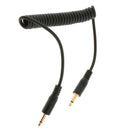 Professional 3.5mm to 3.5mm Male Flash PC Sync Cord Connector - Coiled Cable