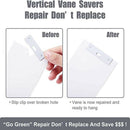 12Pack Vertical Blind Vane Saver Curved Metal Repair Clips Tabs Accessories