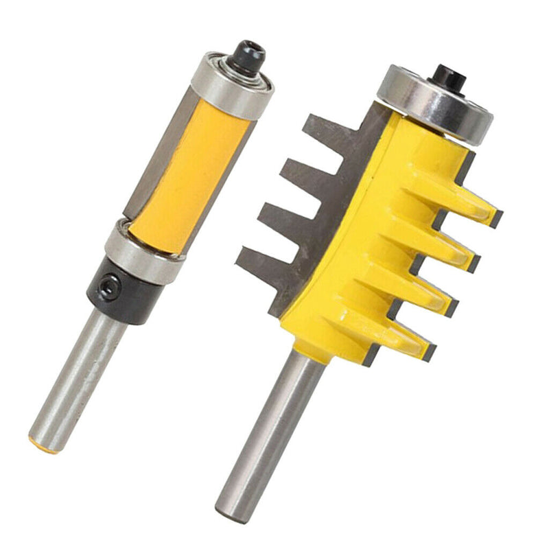 1pc Flush Trim Router Bit Top & Bottom Bearing 1/4-inch Shank + 1pc 1-1/4