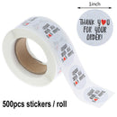 500pcs/roll round thank you for your order sealing stickers gifts bag labels JR