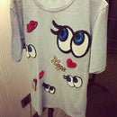 cartoon eyes Embroidered Cloth Iron On Patch Sew Motif Applique badge Sequin AA