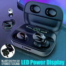 Bluetooth 5.0 Headset Wireless Earphone In-Ear Earbud Dual Headphone L1L7 T5O1