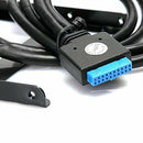 USB 3.0 Front Panel Hub 2 Port Expansion Bay 20 Pin to USB3.0 Bracket Cable