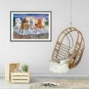 5D DIY Full Drill Diamond Painting Grassland Horses Cross Stitch (B1036)