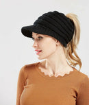 Black Spring Winter Female Ball Cap Winter Hat for Women Girl