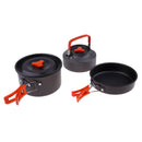 Camping Cookware And Pot Set Nonstick Aluminium Pot Pan Kettle For Travel
