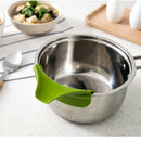 Silicone Soup Liquid Water Pan Cooking Funnel Gel Edge Deflector Tool Po AZK