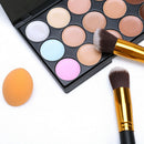 10PCS Makeup Brush Stonge Puff 15 Color Concealer Tool Set A