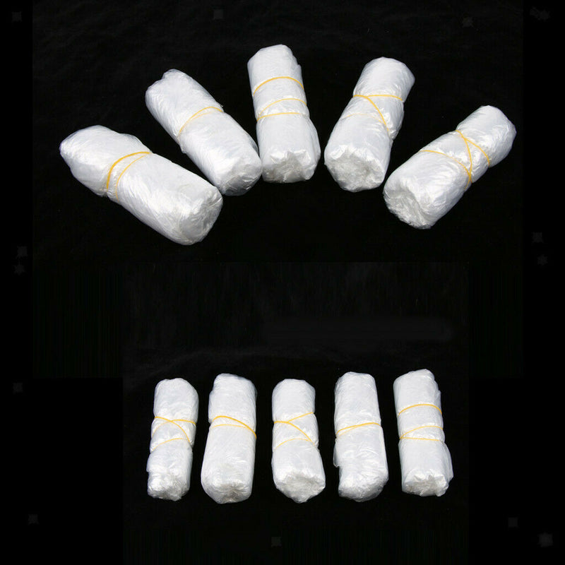 100pcs Clear Waterproof Disposable Bathing Shower Caps for Women Men Hair Salon