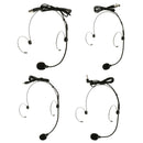 Pack of 8 Condenser Headset Microphone W/ Flexible Wired Boom 3.5mm Mono Black