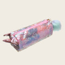 Sequins Cartoon Cosmetic Handbags Student Stationery Pencil Pouch (Pink) A