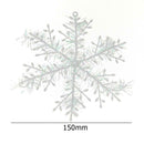 3pcs Christmas White Snowflake Windows Party Xmas Trees Hanging Decor (15cm
