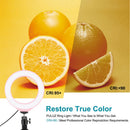 6.2'' Dimmable LED Ring Light 8 Colors Makeup Vlogging Camera Studio Flashes
