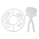 4pcs Swim Ring Boy Metal Cutting Dies DIY Scrapbooking Embossing Stencils