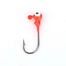 50pcs Mix Lead Round Jigs Head Fishing Lures Baits Jig Hook Fish Tackle