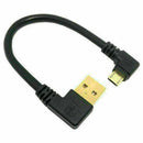 90 degree Right Angle Micro USB to Left Angle USB A Male A5D6 Cable Charge O8Z3
