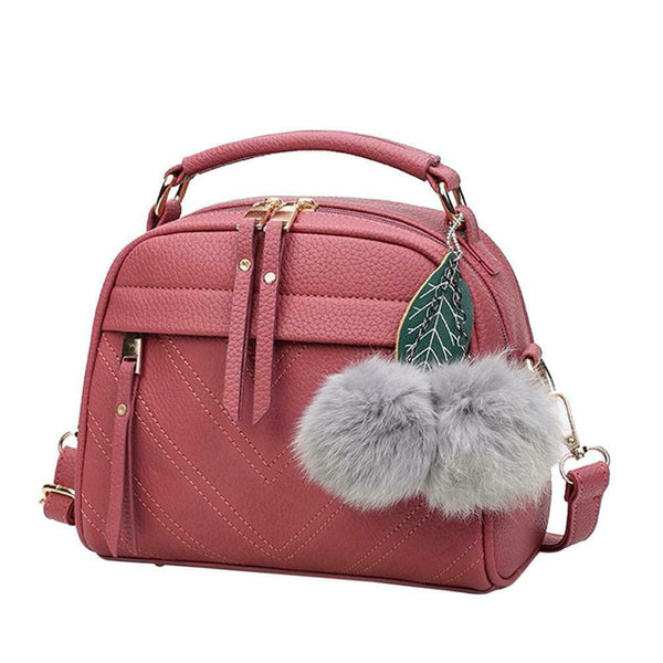 Women Messenger Handbag Shoulder Bag PU Leather Satchel Sling Bag/Cameo