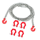 Trailer Towing Buckle Tow Hooks D Shackles for 1/10 RC Truck Climbing Car