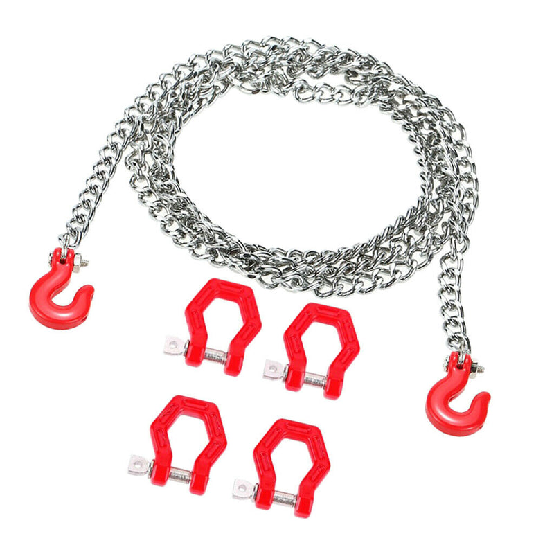 Trailer Towing Buckle Tow Hooks D Shackles for 1/10 RC Truck Climbing Car