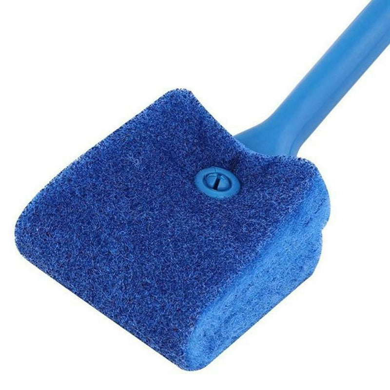 2Pc Aquarium Fish Tank Algae Cleaner Glass Plant Easy 2 Head Cleaning Brush