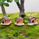 3Pcs Mini Landscape Decoration Small Houses Handicraft Gift Garden Ornaments AME