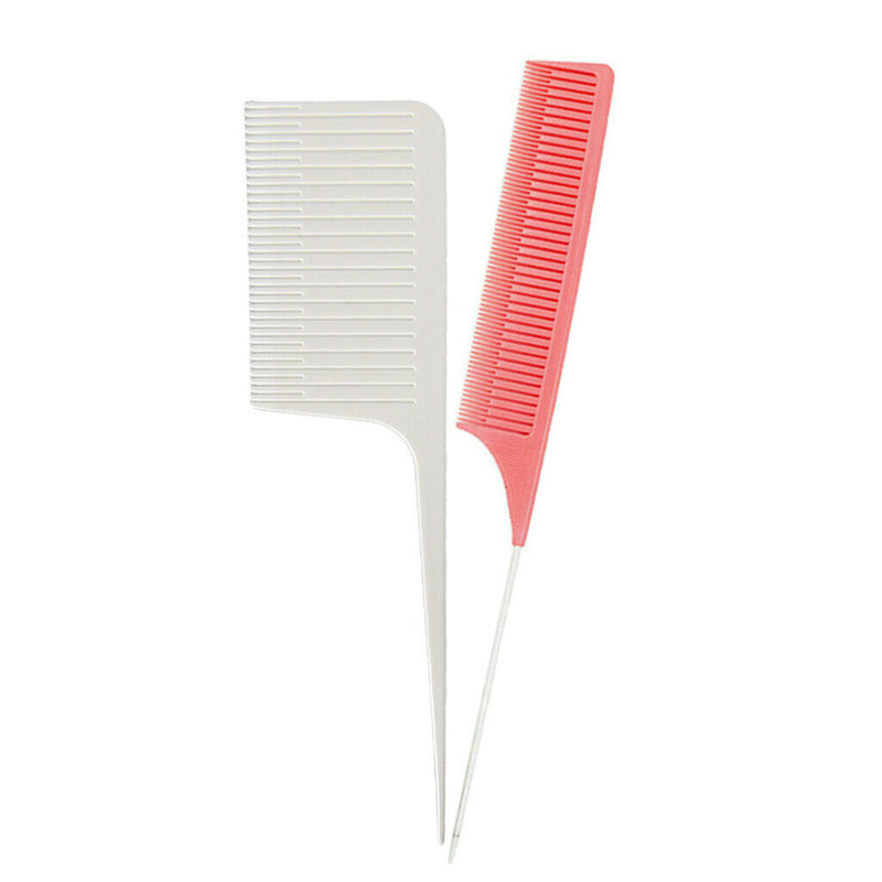2 Pieces ABS Heat-resistant Fine Weaving Highlighting Foiling Hair Comb Tool
