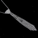 Crystal Diamante Rhinestone Necktie tie Choker Collar Necklace Prom Party