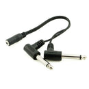 3.5mm Mini 1/8 inch TRS Stereo Female Jack to Dual 1/4 6.35mm Male Plug Mon