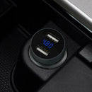 GS-C0065 5V 4.8A 2 USB Car Charger Digital Display Durable Mobile Power Adapter