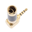 2Pcs Male Plug 4 Pole Stereo Solder Type DIY Audio Connector for Headphones